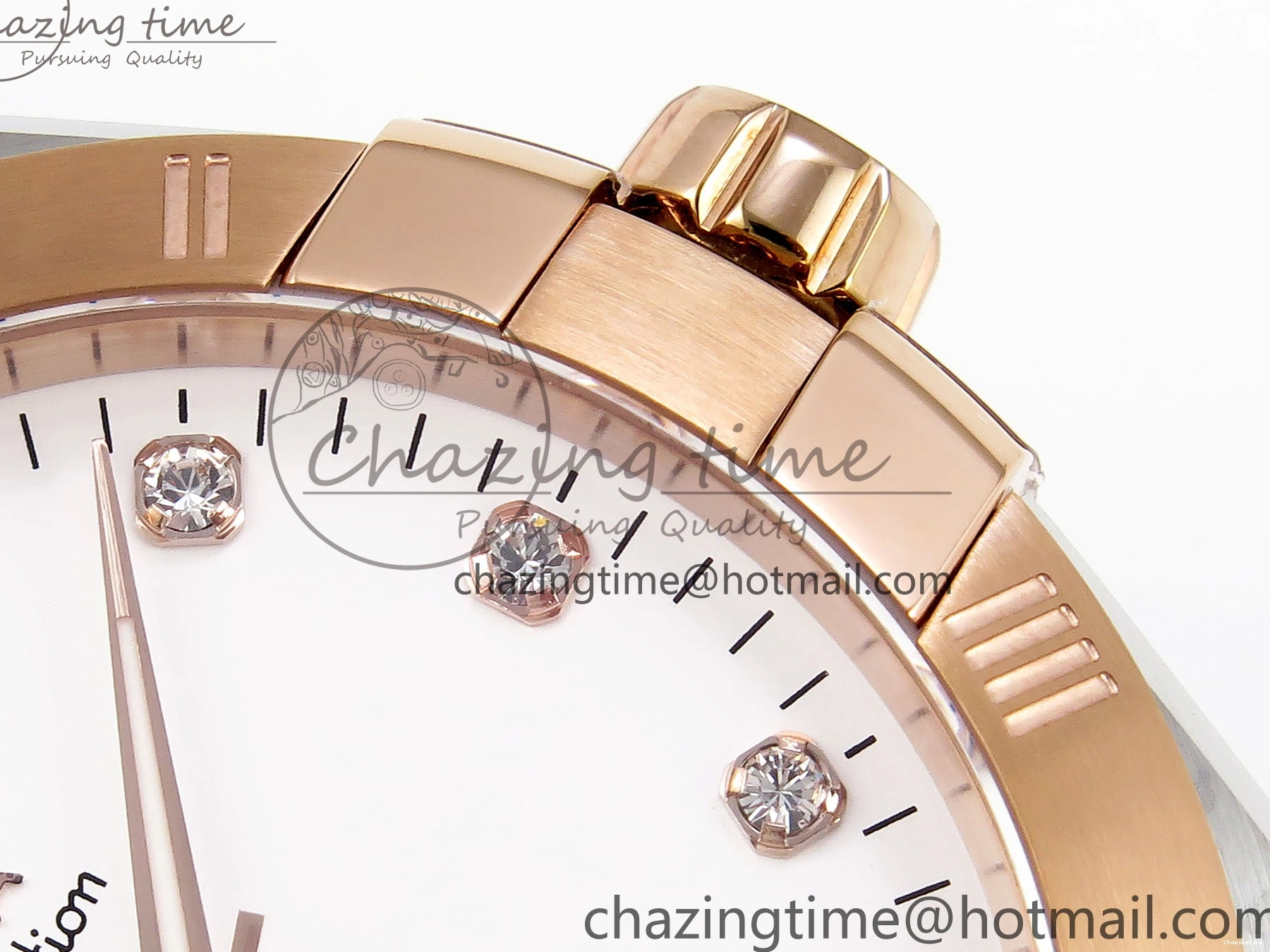 0414 Constellation 39mm SS RG ASWF 1:1 Best Edition White Diamonds Dial on SS RG Bracelet A Minimalist 7772